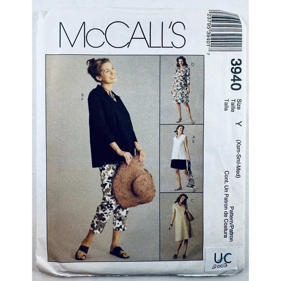 McCalls 3940 Maternity Dress, Top, Pants & Shorts Sewing Pattern Sz XS-Med UNCUT - Picture 1 of 2